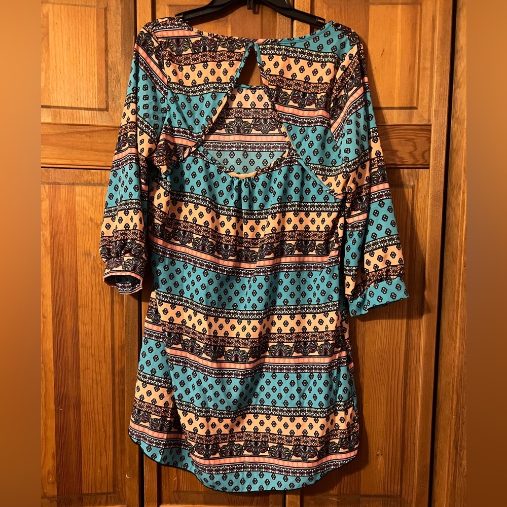 Rue 21 orange/pink/teal dress in women’s size large